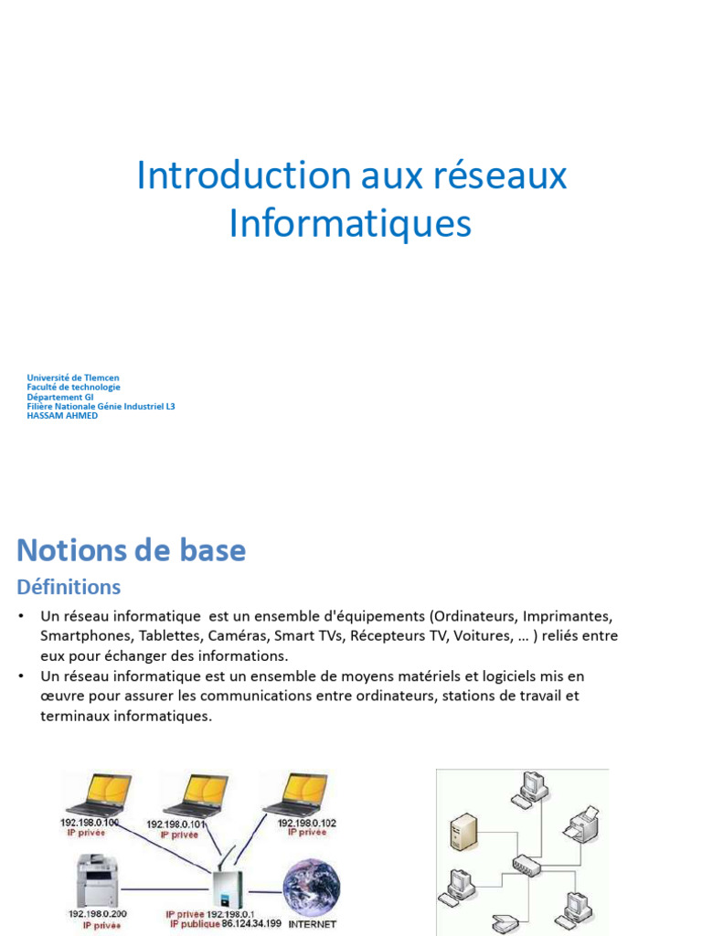 Introduction aux réseaux informatiques | PDF | Commutateur réseau ...