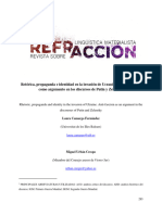 Camargo - Retorica, Propaganda e Identidad en La Invasión de Ucrania. El Antifascismo Como Argumento en Los Discursos de Putin y Zelenski