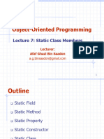 Lecture 7 Static Class Members