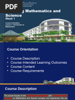 Teaching Science and Math Course Orientation