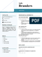 259 Job Resume Template