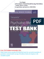 Test Bank For Varcarolis Essentials of Psychiatric Mental Health Nursing 5th Edition Fosbre