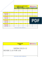 Horario Neumología Julio