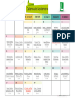 Calendario Principiantes Noviembre 2023