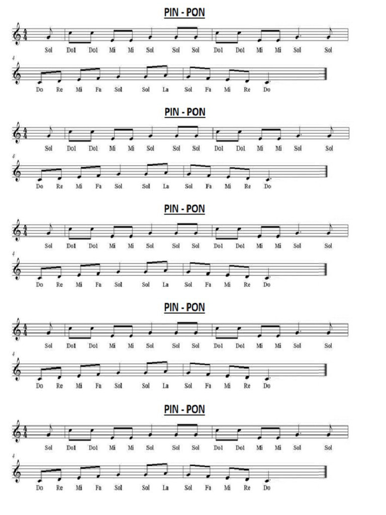 Partitura Pinpon | PDF