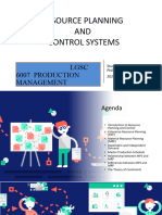 Topic 8 Resource Planning and Control Systems