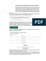 Instrucciones para Realizar La Prueba de Evaluación Continua
