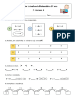 Ficha de Trabalho de Matemática 1º Ano O Número 6