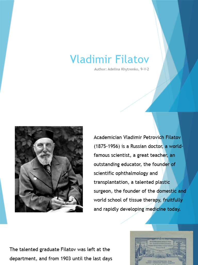 Legacy of Academician Vladimir Filatov | PDF