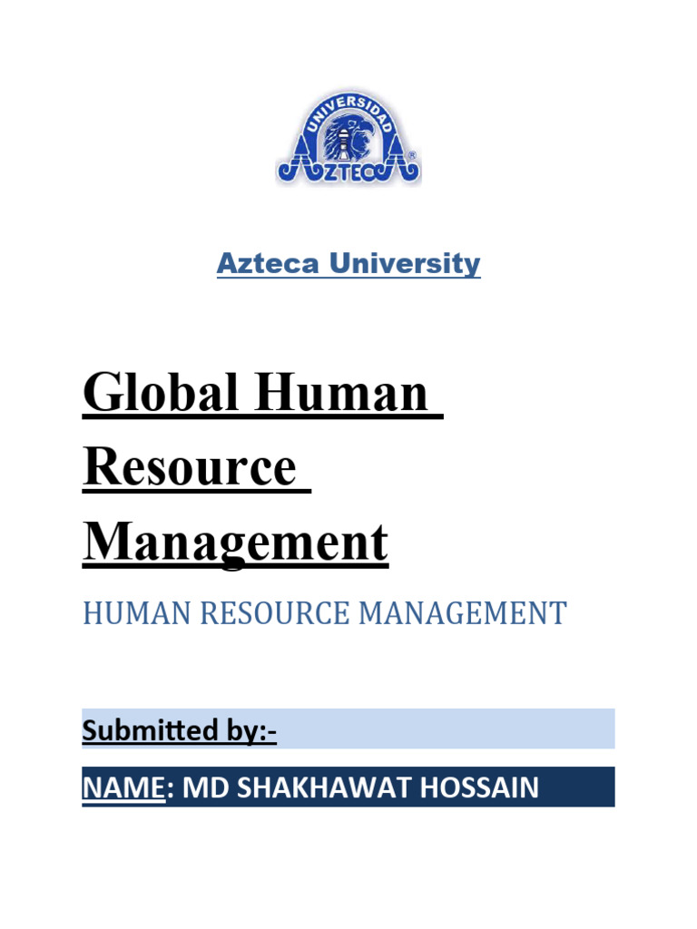 Global Human Resource Management MD SHAKHAWAT HOSSAIN | PDF | Human ...