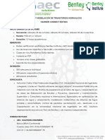 Analisis y Modelacion de Transitorios Hidraulicos Hammer 23 de Octubre