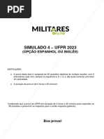 Simulado 4 UFPR 2023 Prova Militares Online