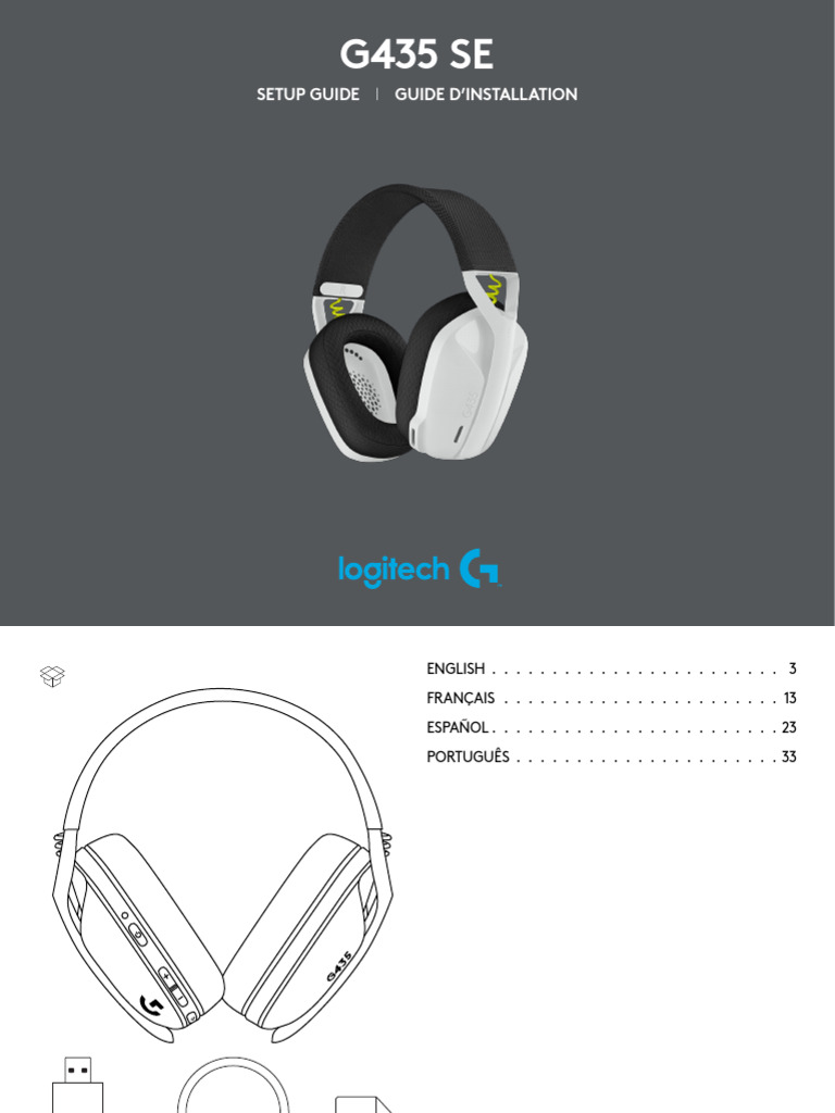 Logitech G435 SE Setup Guide | PDF | Bluetooth | Manufactured Goods