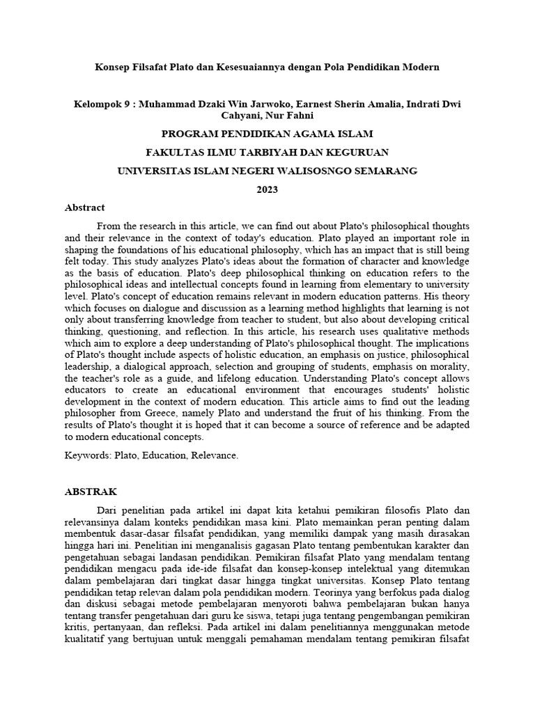 Pengaruh Aliran Filsafat pada Pendidikan Modern