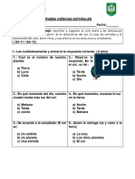 Prueba Ciencias Naturales Jueves 24 Noviembre