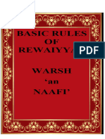 Usool WARSH 'An Nafi' Tajweed Rules For Warsh