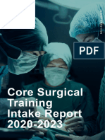 Core Surgical Training Intake Data 2020-2023