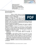 Res. 1 - Ejecucion de Acta de Conciliacion