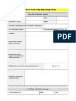 Stop Work Authority Reporting Form