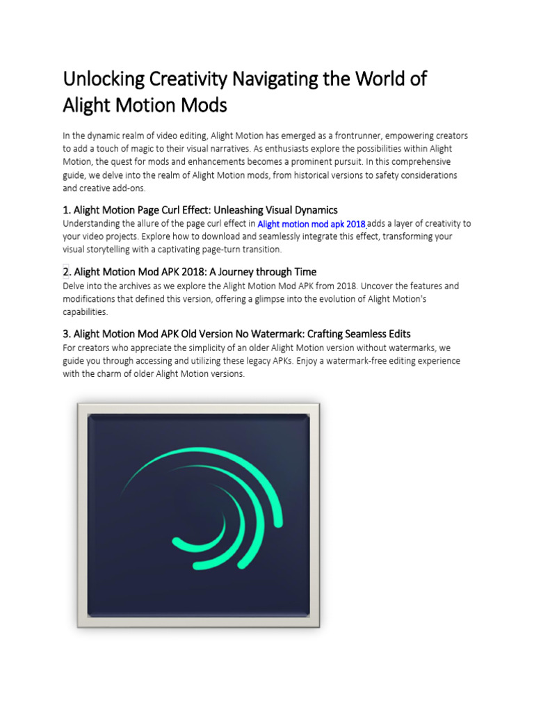 Alight Motion Mod Apk Download Free PDF Software Computing