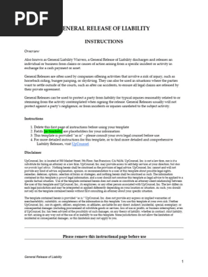 General Release of Liability