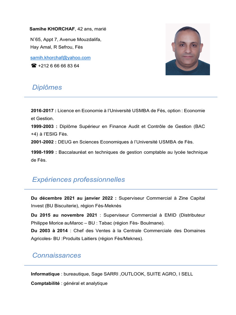 Profil professionnel de Samihe Khorchaf | PDF