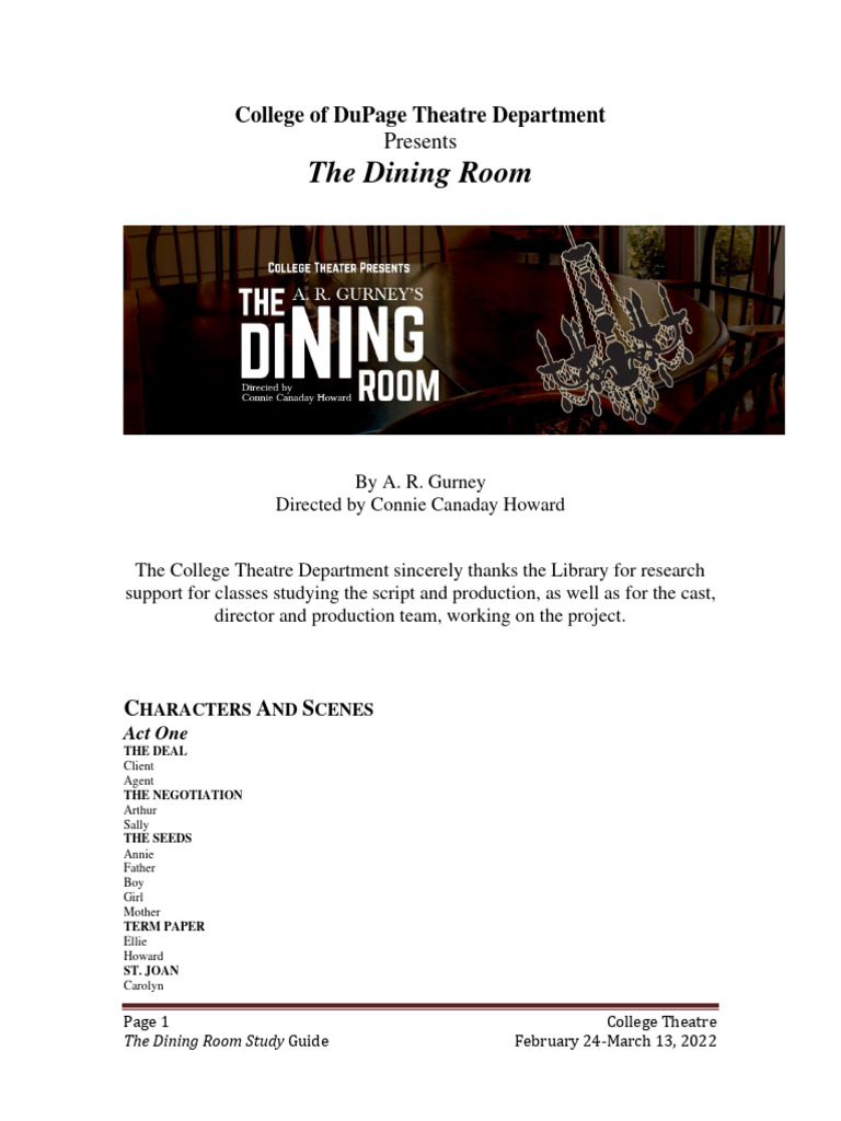The Dining Room Play Overview | PDF | Theatre