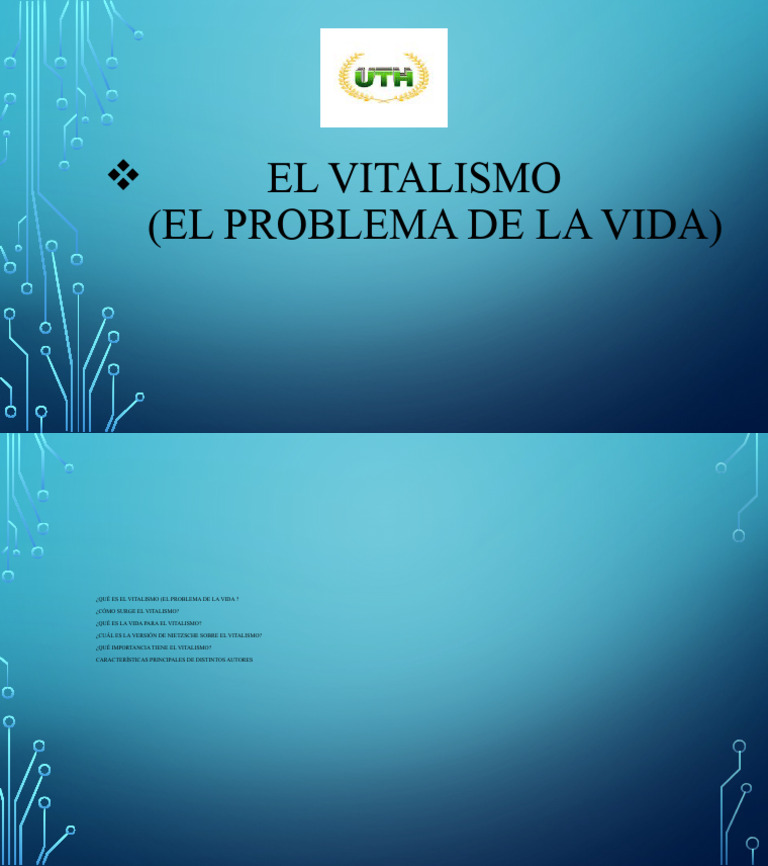 El Vitalismo (El Problema de La Vida) | PDF