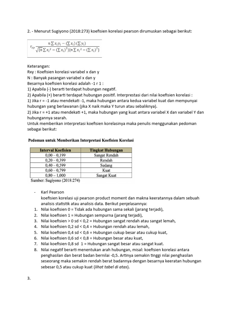Interpretasi Koefisien Korelasi Pearson | PDF