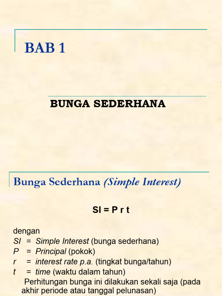 Rumus dan Contoh Bunga Sederhana | PDF | Pengelolaan Keuangan & Uang