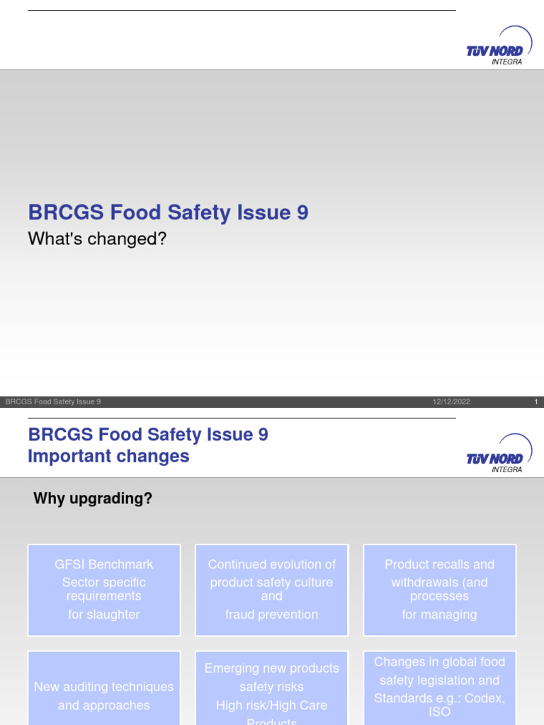 BRCGS Food Version 9 | PDF | Food Safety | Safety