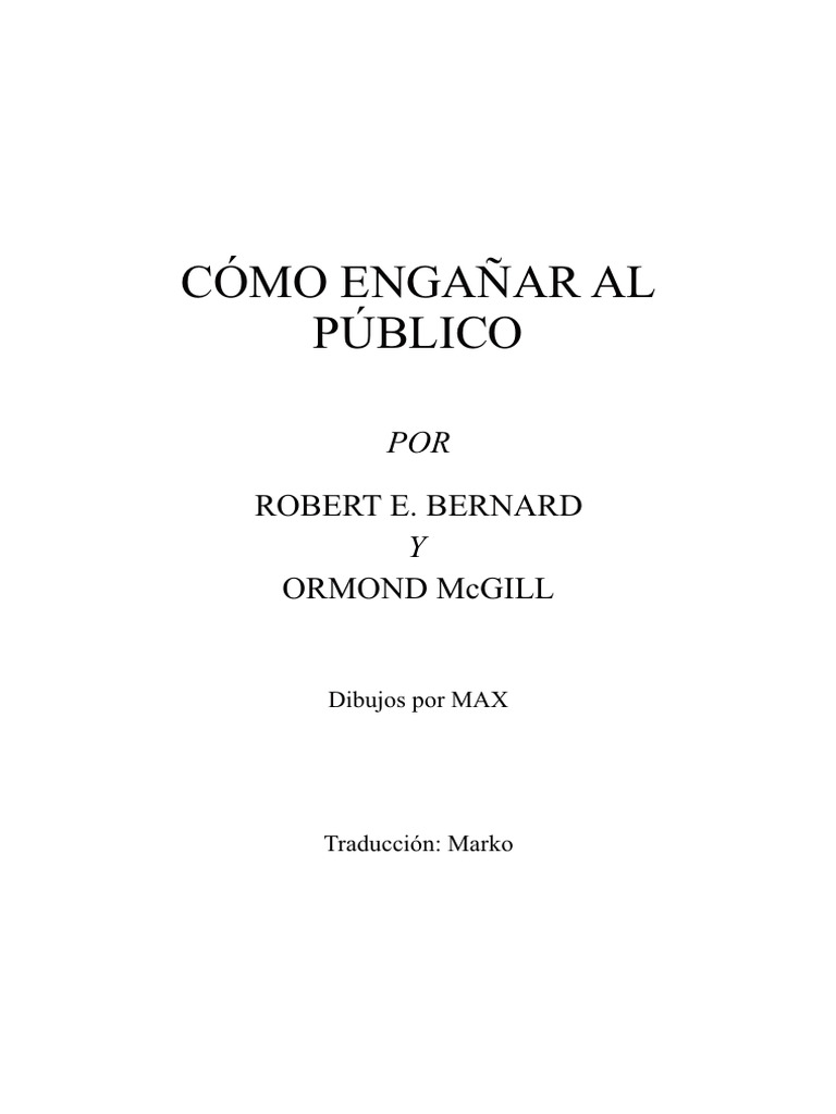 Cómo Engañar Al Público | PDF | Magia (Ilusion) | Sicología