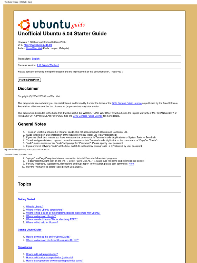 Unofficial Ubuntu Starter Guide PDF Networking & 