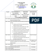 Rundown Kegiatan Akreditasi Klinik Al Hikam