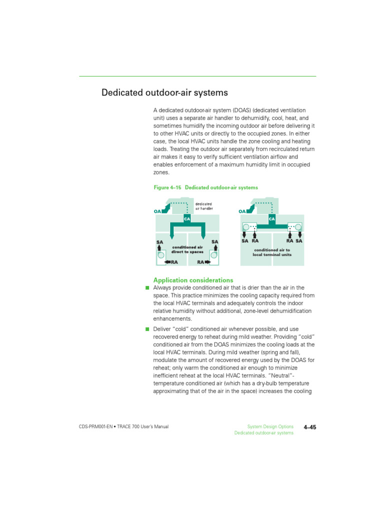 Dedicated Outdoor Air System Overview | PDF | Air Conditioning ...