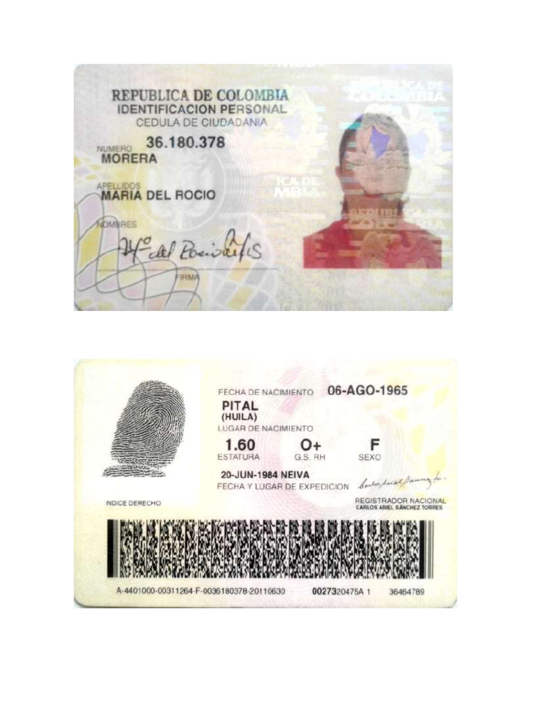 Cedula Doña Rocio | PDF