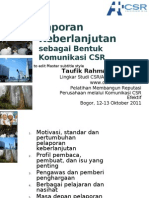 Rahman, Jalal - Laporan Keberlanjutan Sebagai Bentuk Komunikasi CSR, Bogor Okt 2011