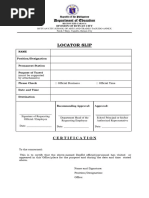 DepEd Locator Slip Template | PDF | Government