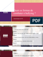 Projeto de Apresentação Sobre o Bullying 9°B