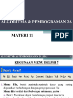 Algoritma Pemrograman 2A (1IA) - Materi 11