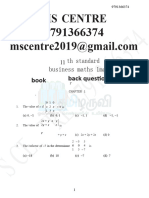 11th Business Maths Book Back 1 Mark Questions (Chapter 1 To 10) MS Centre EM