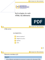 3 - Technologies Du Web 1 CHAPITRE 2 - Element HTML