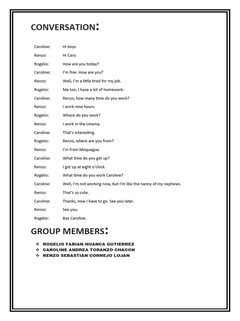 Conversation 01 | PDF