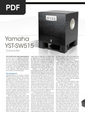yamaha sw515 subwoofer