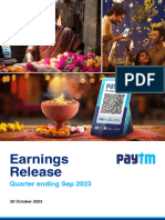 Paytm Q2 FY24 Earnings Release INR