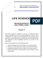 Grade 11 Life Sciences Revision Material Term 3 and 4 - 2023