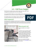 FLS Safety Alert - Ladder Fall From Height - October 2020