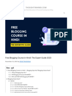 Free Blogging Course