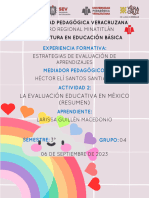 Actividad 2. La Evaluación Educativa en México