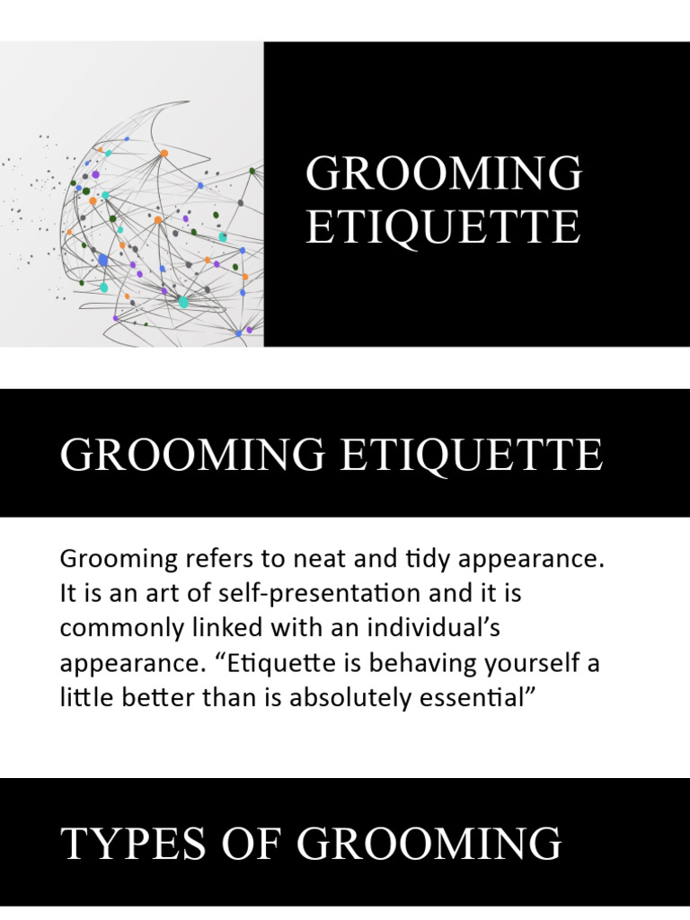 Grooming Etiquette PDF Human Anatomy